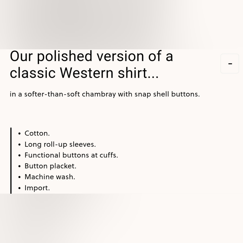 ❤️ J CREW CHAMBRAY WESTERN SHIRT / TOP WITH SNAP SHELL BUTTONS, 6 - Picture 10 of 11